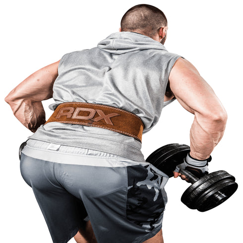 RDX BROWN LEATHER 10MM POWERLIFTING BELT-2
